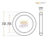 IKKY HEAT, Electric Water Heater Heating Element Rubber O-Ring Gasket, PKT 10 pieces